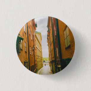 Macaron Rond 2,50 Cm Vieille ville historique, Gamla Stan, Stockholm, S