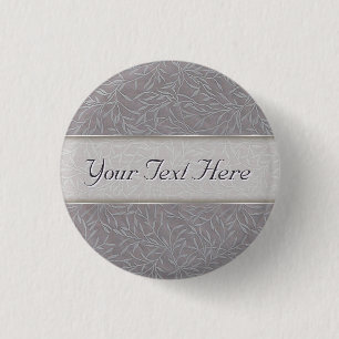 Macaron Rond 2,50 Cm Vignes Lavender Grey Embossées Leaf
