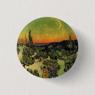 Macaron Rond 2,50 Cm Vincent Van Gogh Moonlit Landscape