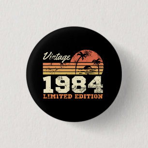 Macaron Rond 2,50 Cm Vintage 1984 Limited Edition 40e anniversaire