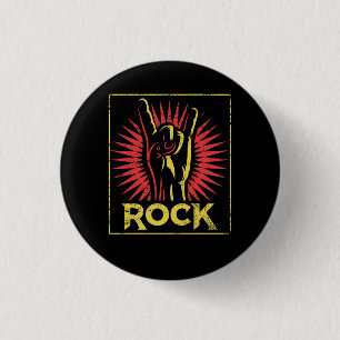 Macaron Rond 2,50 Cm Vintage Rock n Roll - Concert Band Retro