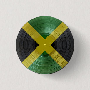 Macaron Rond 2,50 Cm Vinyl Jah Music Rasta Reggae Roots Button