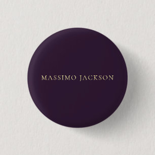 Macaron Rond 2,50 Cm Violet foncé minimaliste uni moderne