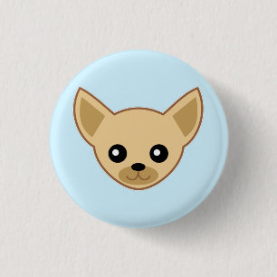 Macaron Rond 2,50 Cm Visage de Chihuahua