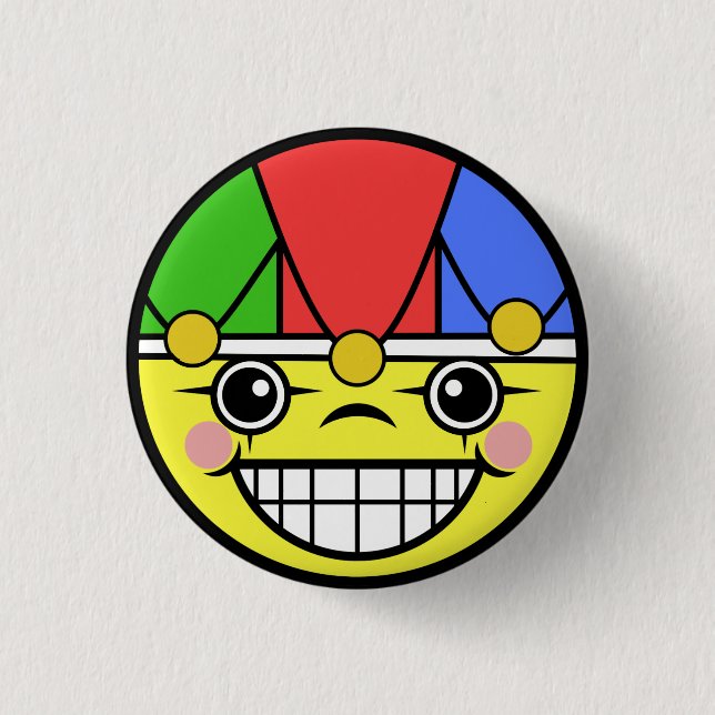 Macaron Rond 2,50 Cm Visage de joker (Devant)