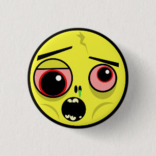 Macaron Rond 2,50 Cm Visage de zombi
