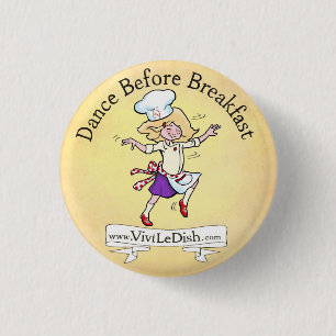 Macaron Rond 2,50 Cm Vivi danse de LeDish™ avant Pin de petit déjeun