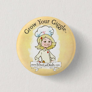 Macaron Rond 2,50 Cm Vivi LeDish™ élèvent votre jaune de Pin de rir