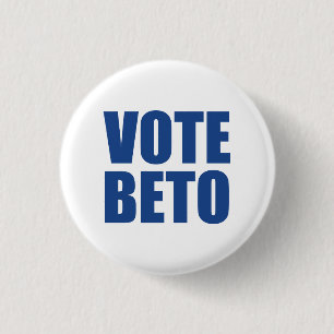 Macaron Rond 2,50 Cm Vote Beto O’Rourke bleu blanc moderne démocrate
