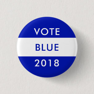 Macaron Rond 2,50 Cm VOTE BLUE 2018 Démocrates aux élections de mi-mand