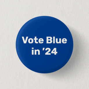 Macaron Rond 2,50 Cm Vote Blue en 2024
