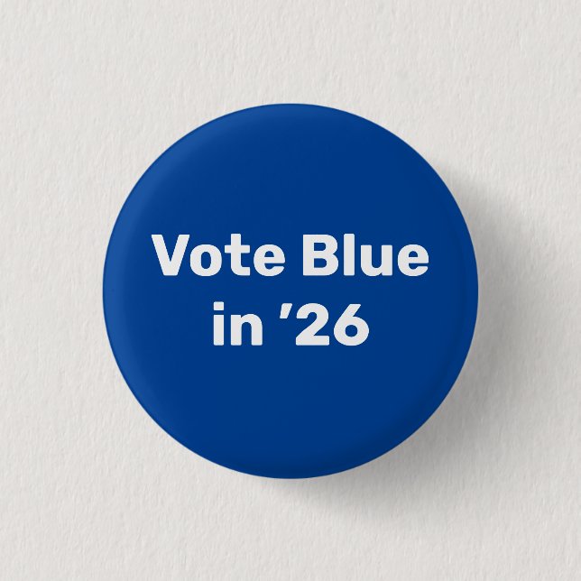 Macaron Rond 2,50 Cm Vote Blue en 2026 (Devant)