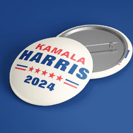 Macaron Rond 2,50 Cm Vote Kamala Harris 2024 - Bouton Pinback des élect