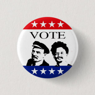 Macaron Rond 2,50 Cm Vote Lénine et Trotsky