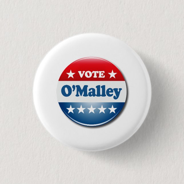 Macaron Rond 2,50 Cm Vote pour O'Malley 2016 (Devant)