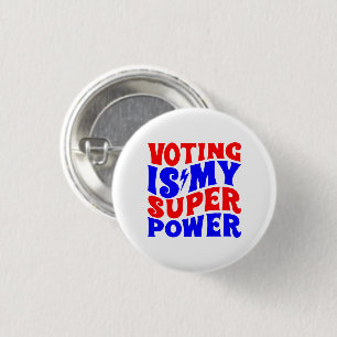 Macaron Rond 2,50 Cm Voter Est Mon Super Pouvoir