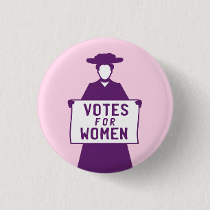 Macaron Rond 2,50 Cm Votes Pour Femmes Suffragette