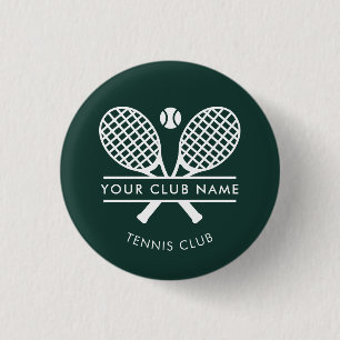 Macaron Rond 2,50 Cm Votre nom Club Tennis Team Green Custom
