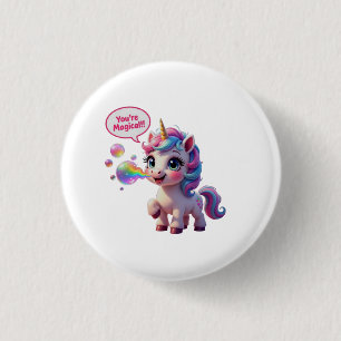 Macaron Rond 2,50 Cm Vous êtes Magique! Licorne
