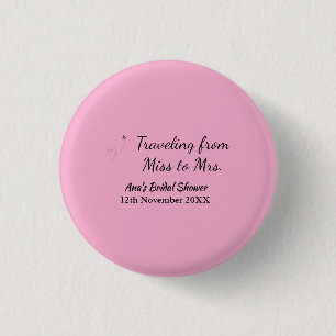 Macaron Rond 2,50 Cm Voyage enterrement de vie de jeune fille ajouter n