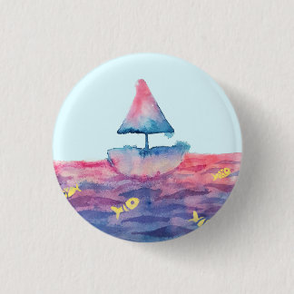 Macaron Rond 2,50 Cm Watercolor Boat 