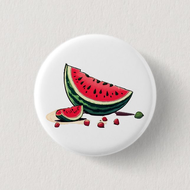 Macaron Rond 2,50 Cm Watermelon Palestine (Devant)
