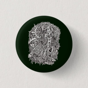 Macaron Rond 2,50 Cm Weirdhead by Brian Benson, Button