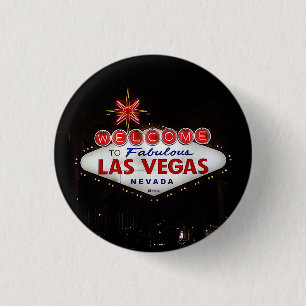 Macaron Rond 2,50 Cm Welcome to Las Vegas Sign