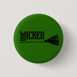 Macaron Rond 2,50 Cm Wicked Witch Broomstick pin personnalisé