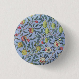 Macaron Rond 2,50 Cm William Morris Fruit grenade bleu ornement