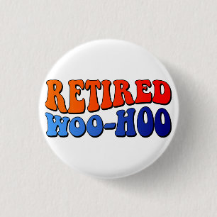 Macaron Rond 2,50 Cm Woo Hoo retraitée Texte Super Vintage