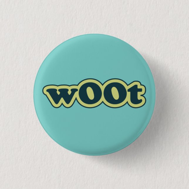 Macaron Rond 2,50 Cm wOOt Lolcat Speak Flair Pinback Button (Devant)