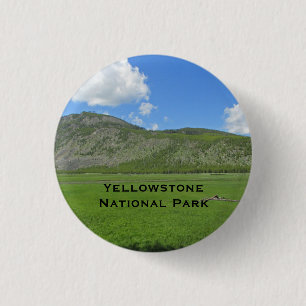 Macaron Rond 2,50 Cm Yellowstone Unique Paysage Photo Parc national