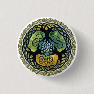 Macaron Rond 2,50 Cm Yggdrasil /Tree de goupille de la vie