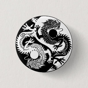 MACARON ROND 2,50 CM YIN YANG PORTE - CLÉ DE DEUX DRAGONS