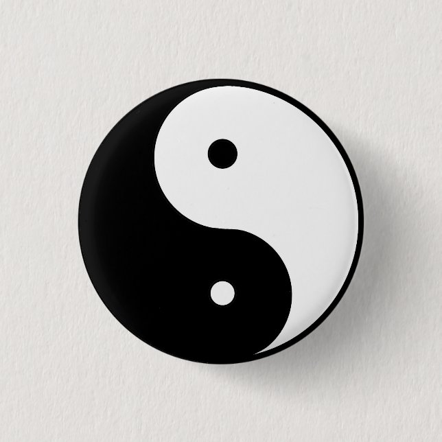 Macaron Rond 2,50 Cm ying et Yang (Devant)