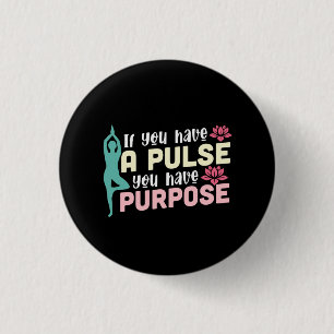 Macaron Rond 2,50 Cm Yoga Lover   Si Vous Avez Une Pulse