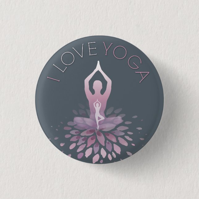 Macaron Rond 2,50 Cm yoga statement (Devant)