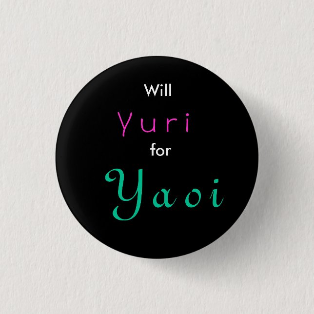 Macaron Rond 2,50 Cm Yuri pour Yaoi (Devant)
