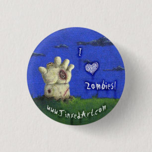 Macaron Rond 2,50 Cm Zombis du ♥ I ! bouton