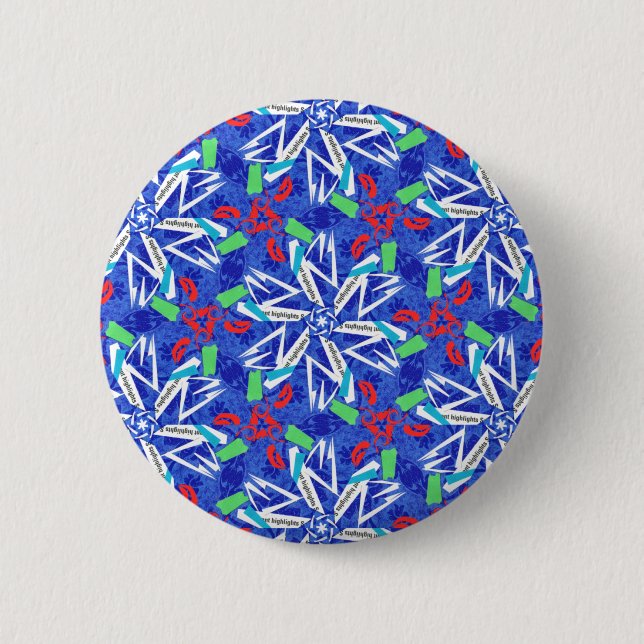 Macaron Rond 5 Cm С flocons de neige (Devant)