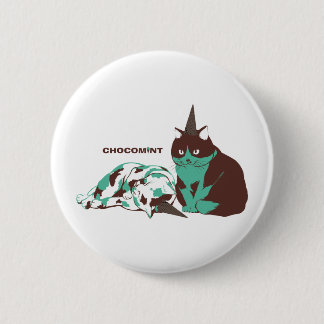 MACARON ROND 5 CM チョコミント_ねこ