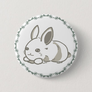 MACARON ROND 5 CM リボンと黒うさぎのシンプルデザイン