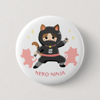 Macaron Rond 5 Cm 可愛い猫忍者 日本 ピンク Cat Ninja from Japan Pink
