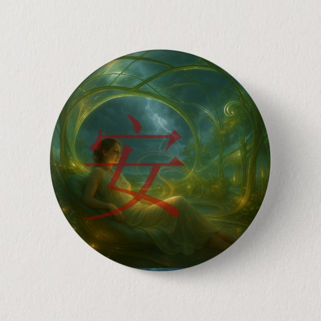 Macaron Rond 5 Cm 安 (Paix) (Devant)