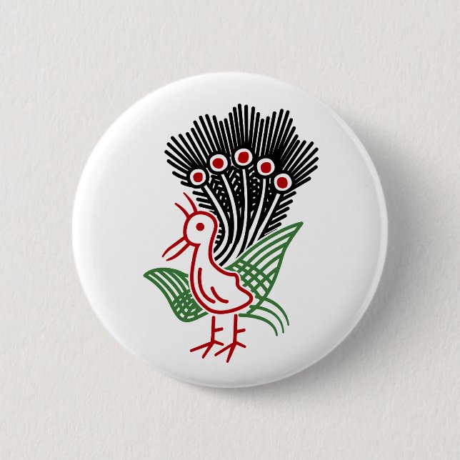 MACARON ROND 5 CM 麻雀牌 1索 イーソウロゴのみ-01 (Devant)