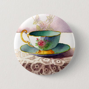 Macaron Rond 5 Cm 0001 Teacup on Lace Button