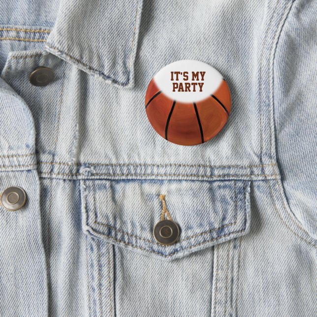 Macaron Rond 5 Cm 02of12 Anniversaire de basket-ball sur mesure (En situation)