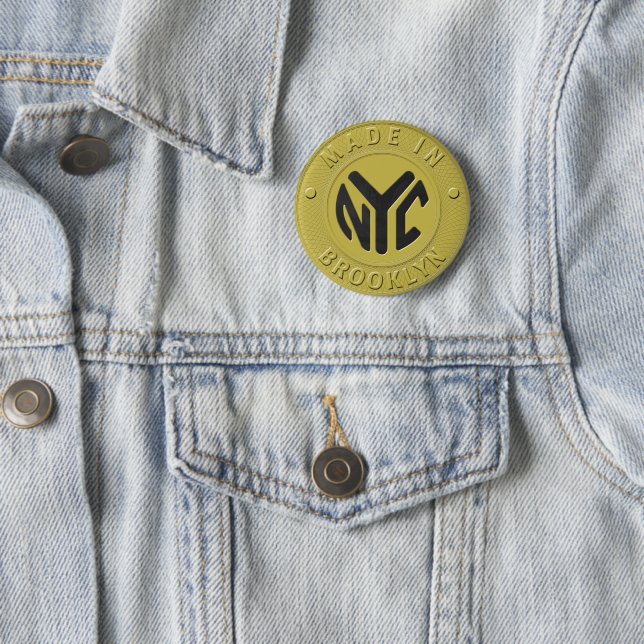 Macaron Rond 5 Cm 02of12 Bouton Brooklyn Token Party (En situation)