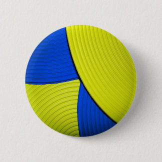 Macaron Rond 5 Cm 03 bouton abstrait jaune et de bleu de fleur